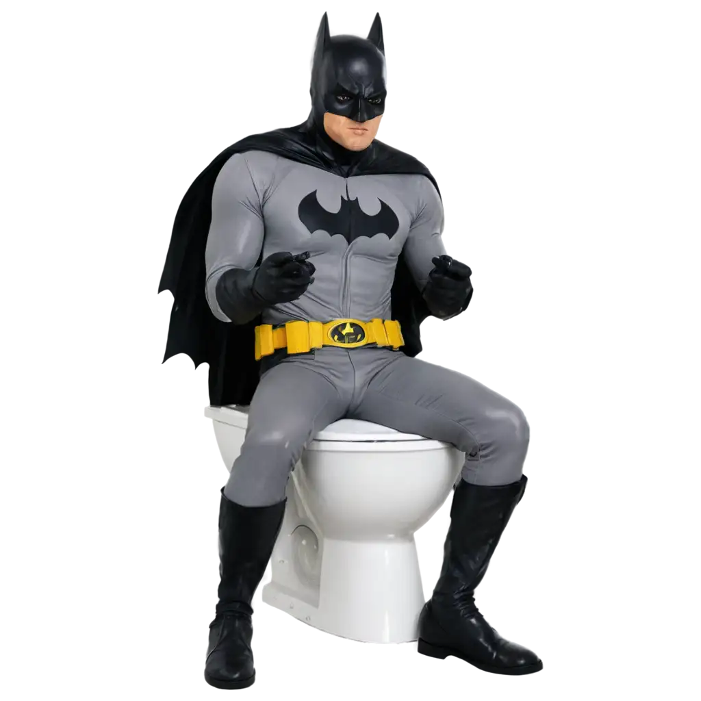 Batman-as-a-Plumber-in-Toilet-PNG-Image-Creative-Concept-Illustration