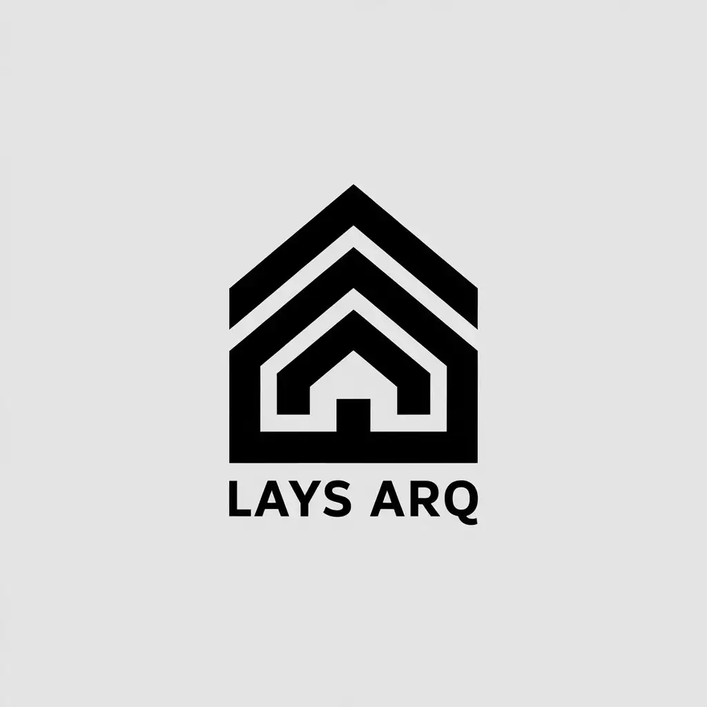 a vector logo design,with the text "Lays Arq", main symbol:A house, architectural projects,complex,be used in Arquitetura industry,clear background