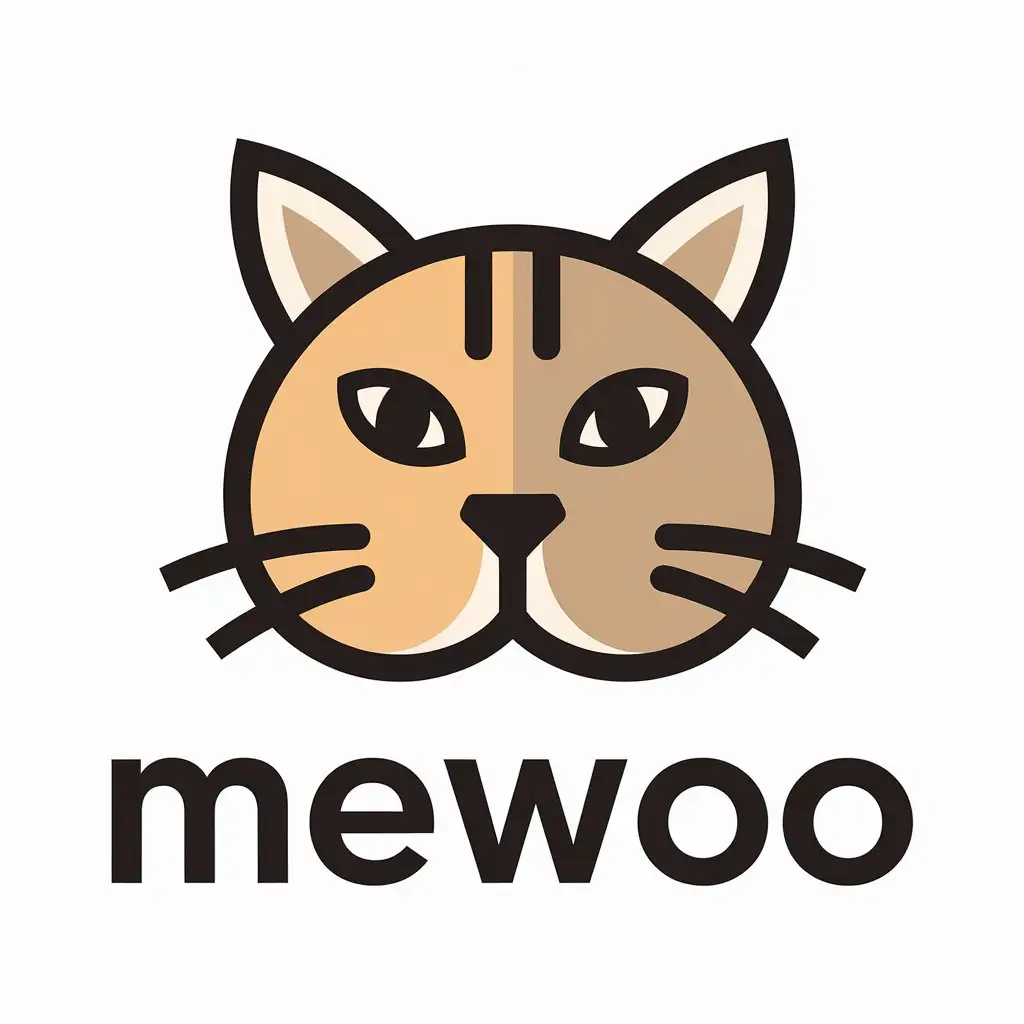 LOGO Design for MeWoo Cat Symbol with Modern Style for Animal Pet Industry