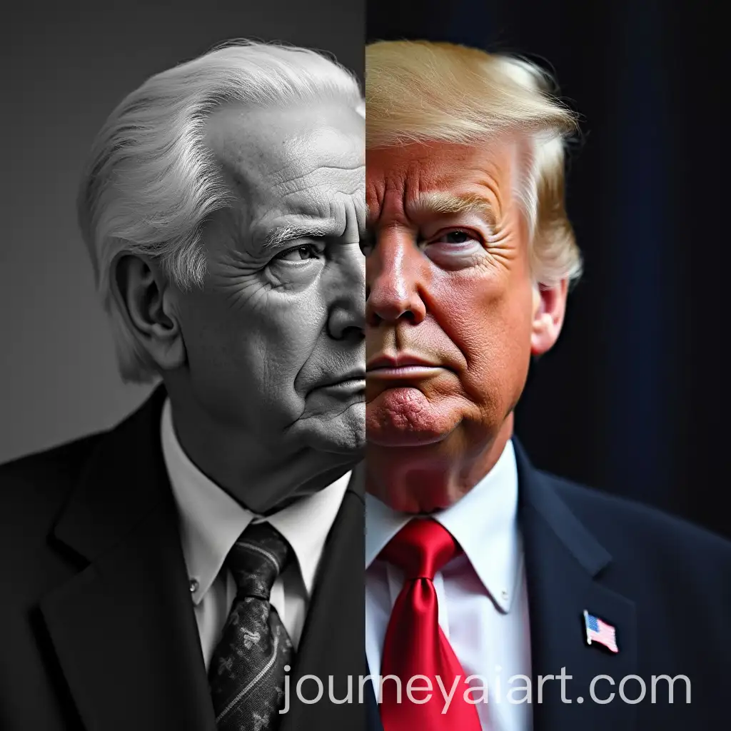 Black-and-White-Photo-of-Mckinley-and-Color-Photo-of-Donald-Trump