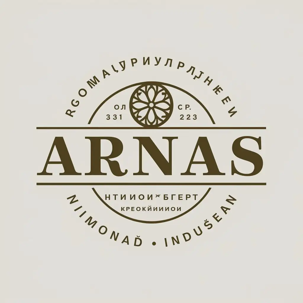 a vector logo design,with the text "ARNAS", main symbol:Summer,complex,be used in Limonad(translated from Russian) industry,clear background