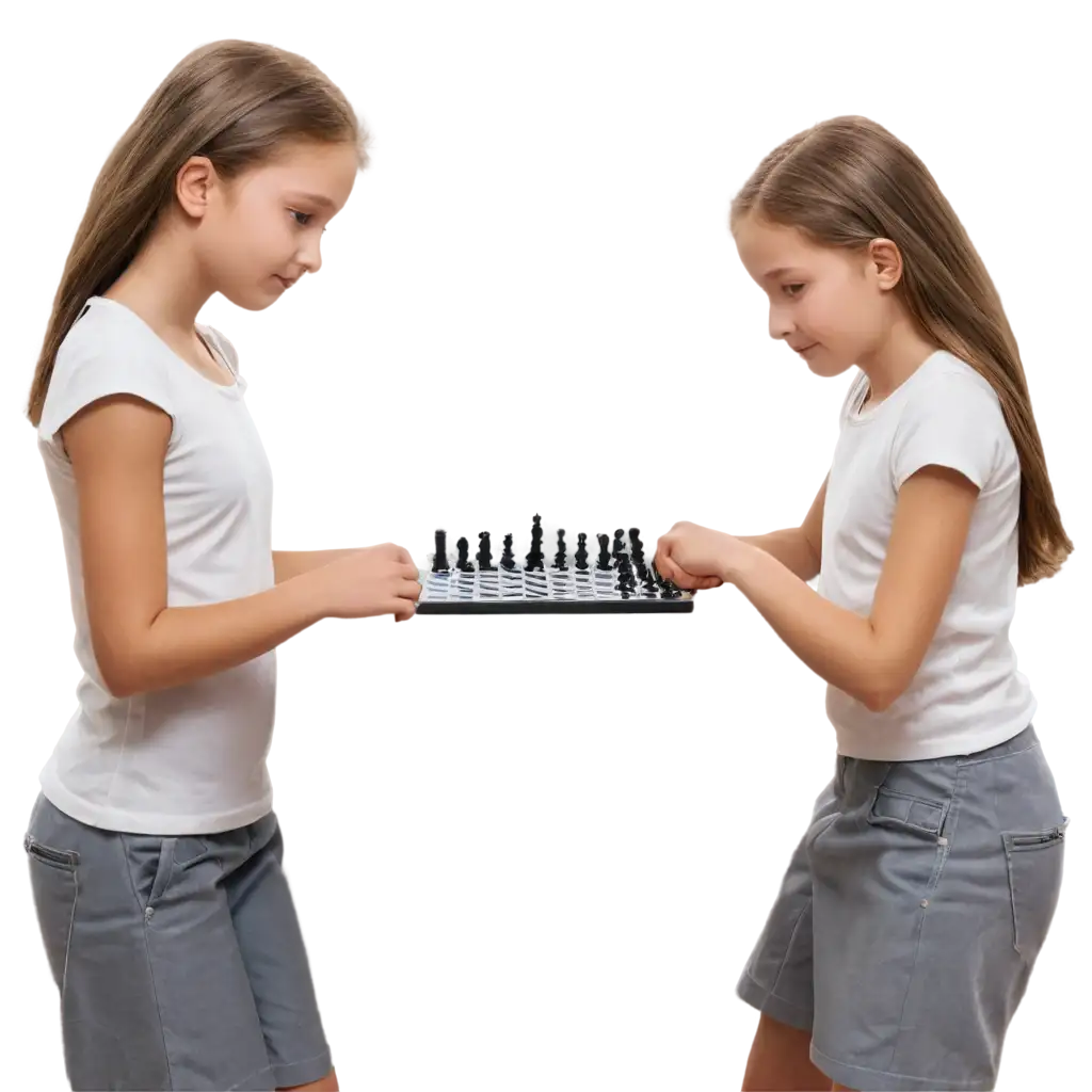 PNG-Image-of-Girls-Masha-and-Dasha-Playing-Chess-Illustration-for-10YearOlds