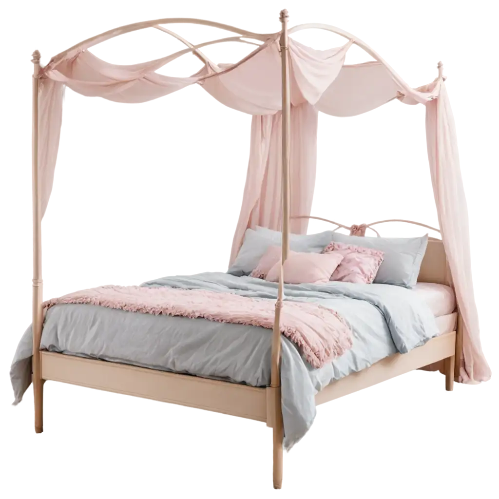 Disney-Style-Canopy-Bed-PNG-Image-Enchanting-Design-for-Magical-Bedrooms