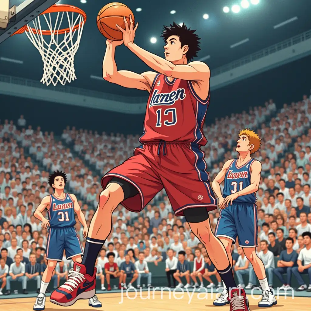 Basketball-Player-Slam-Dunking-in-Urban-Setting