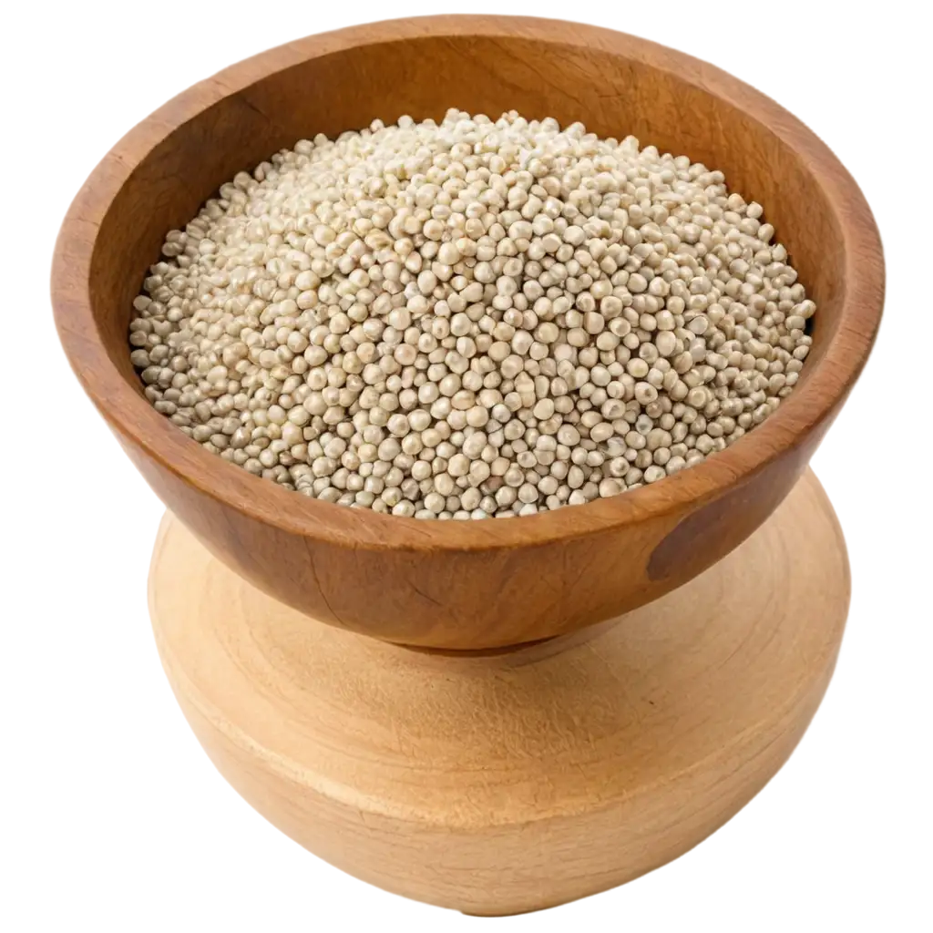 Pearl-Millet-in-Wood-Bowl-PNG-Image-Natural-and-Organic-Visual-Representation