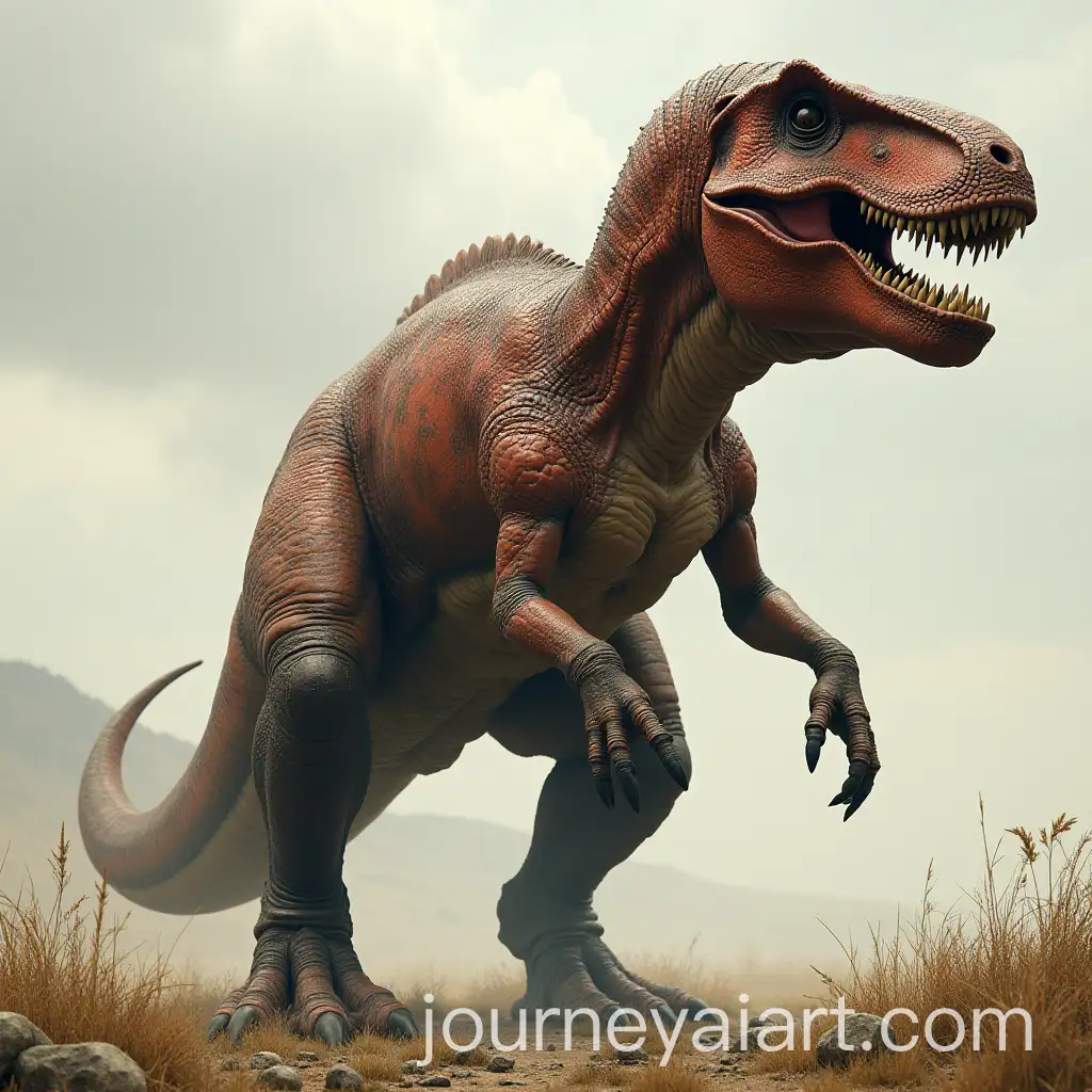 Colossal-Tyrannosaurus-Rex-Warrior-in-Spartan-Armor
