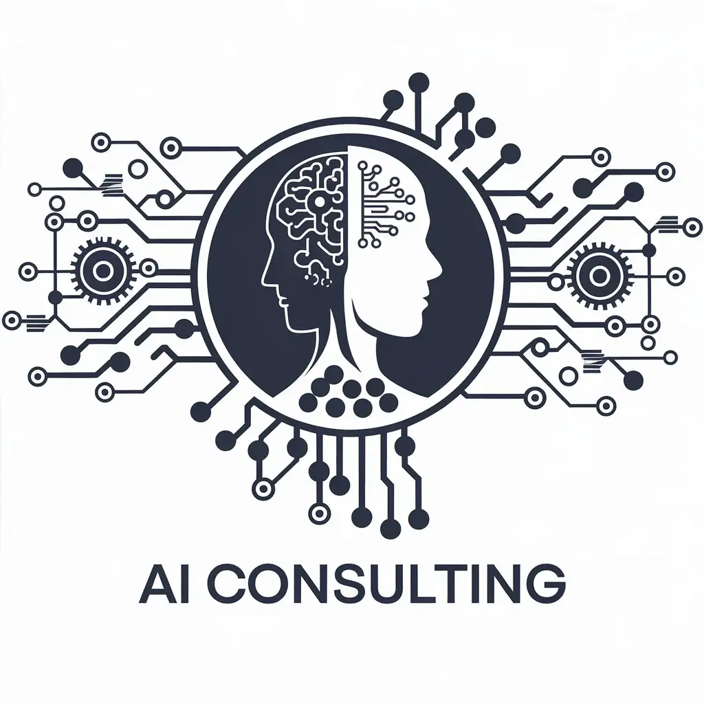 LOGO Design for AI Consulting Vector with AI Symbol and Clear Background for Internet Industry