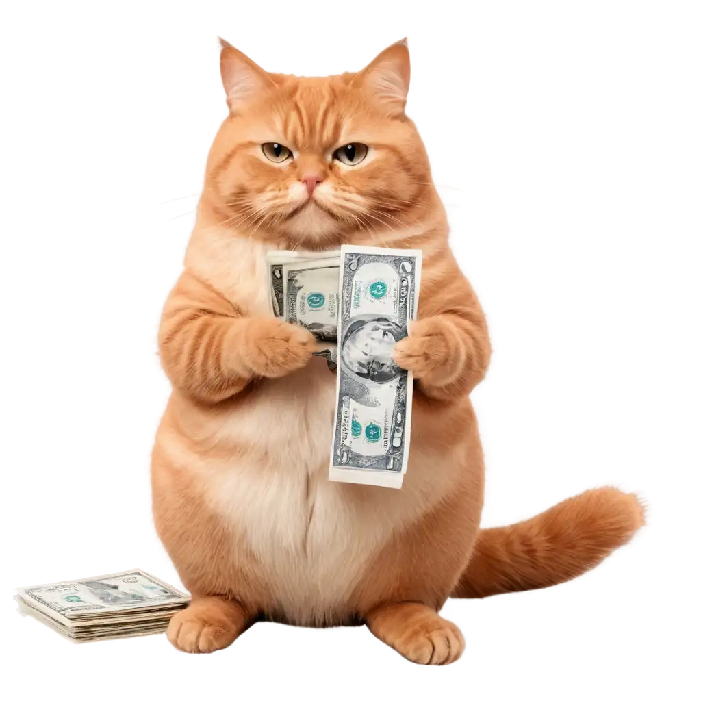 Fat-Cat-Counting-Dollar-Bills-PNG-A-Playful-Representation-for-Financial-Themes