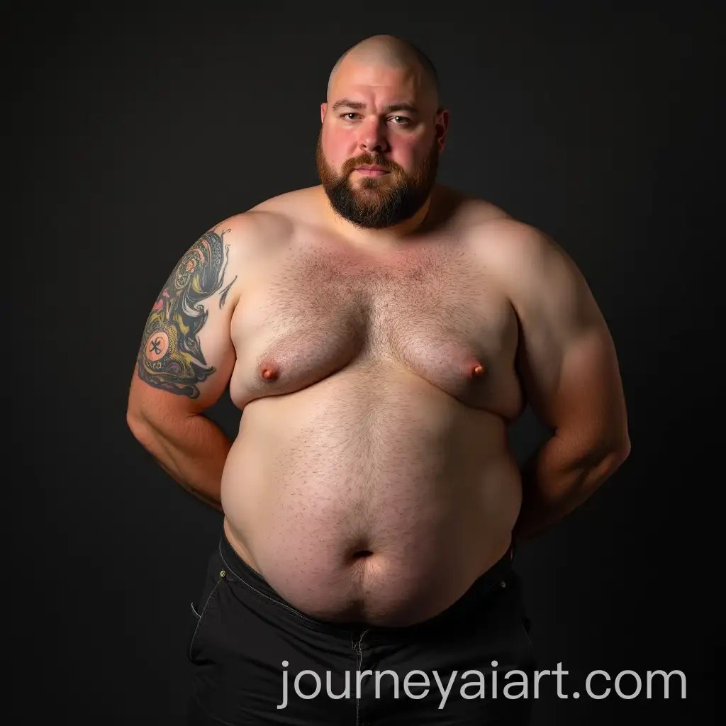 Shirtless-Chubby-Men-with-Shaved-Heads-Displaying-Confidence