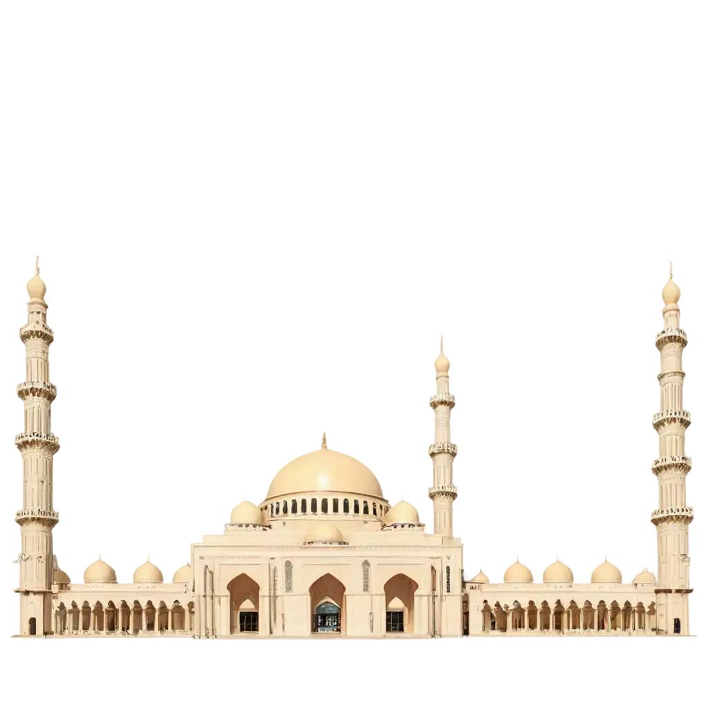 Grand mosque in the middle east with decorations that please the eye