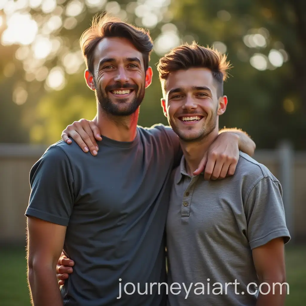 Father-and-Teenage-Son-Together-Outdoors