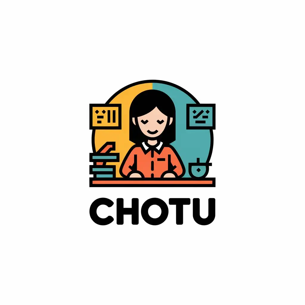 LOGO Design for Chotu Office Girl Working with a Moderate Style for the Restaurant Industry