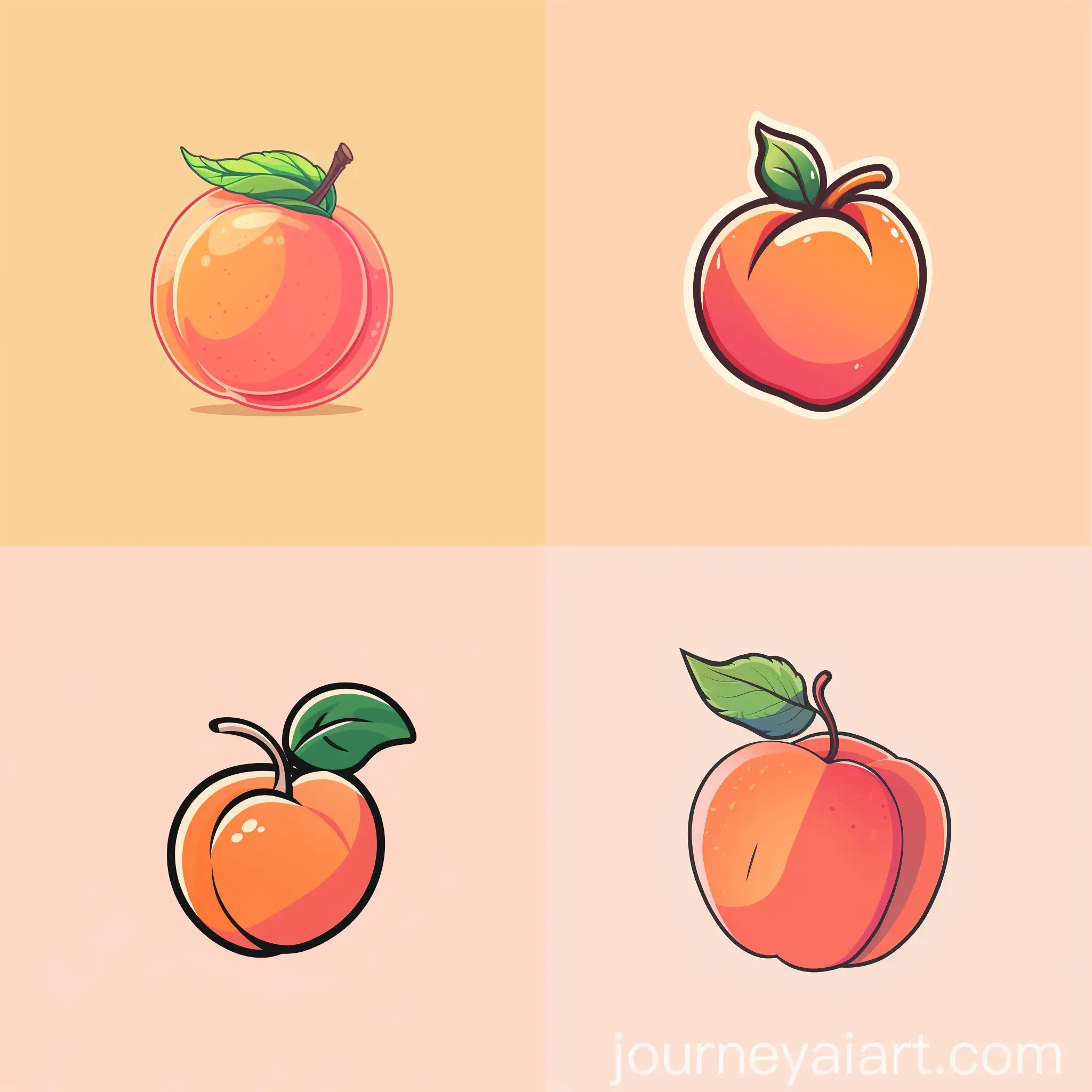 Peachy-Perspective-Logo-Design-with-Peach-Motif-and-Vibrant-Colors