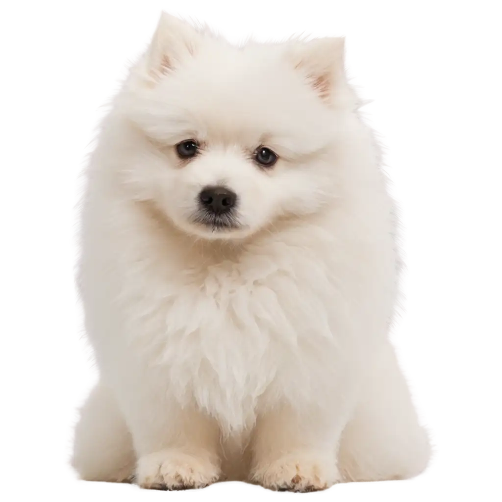 beautiful white fluffy dog