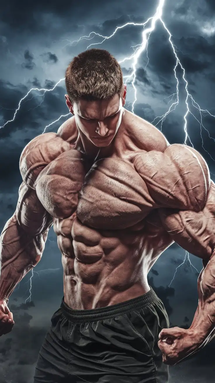 Godly-Transformation-of-a-Muscular-Man-Empowered-by-Lightning