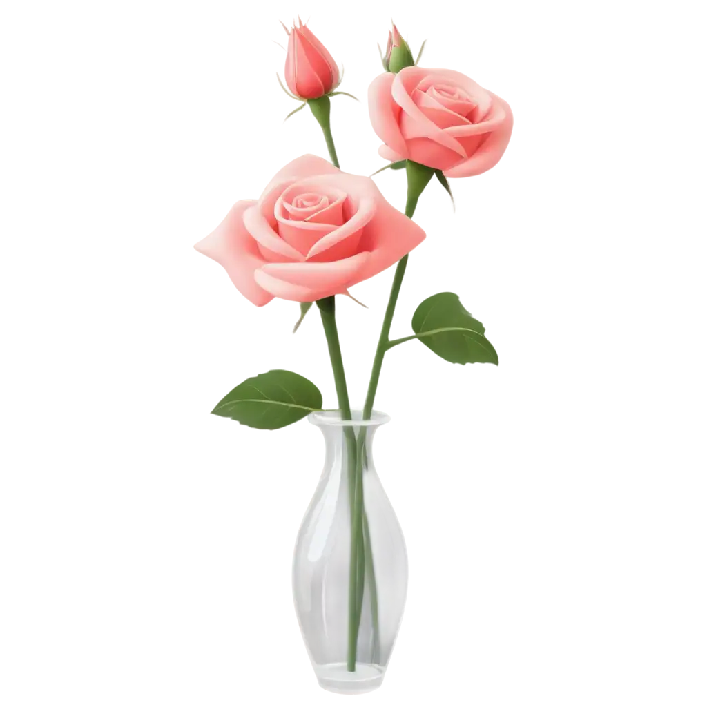 Vector-Rose-Flowers-in-a-Minimalist-Vase-PNG-for-Elegant-Decor-and-Design-Projects