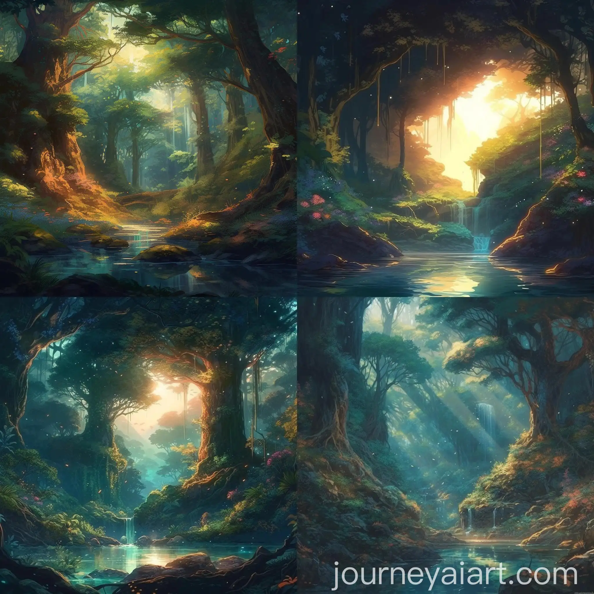 Enchanting-Anime-Forest-Wallpaper-with-Mystical-Creatures
