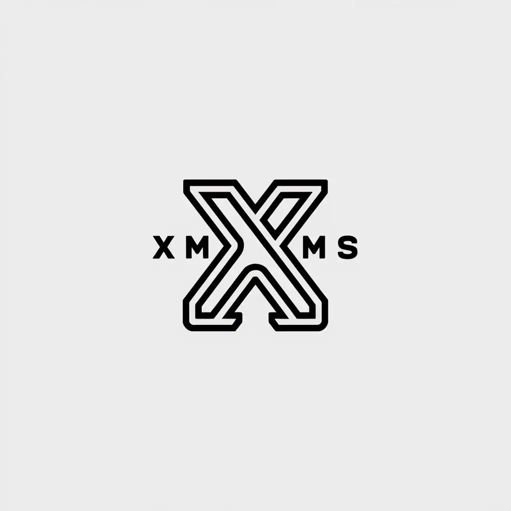 a vector logo design,with the text "XMS", main symbol:letters,Minimalistic,be used in Others industry,clear background