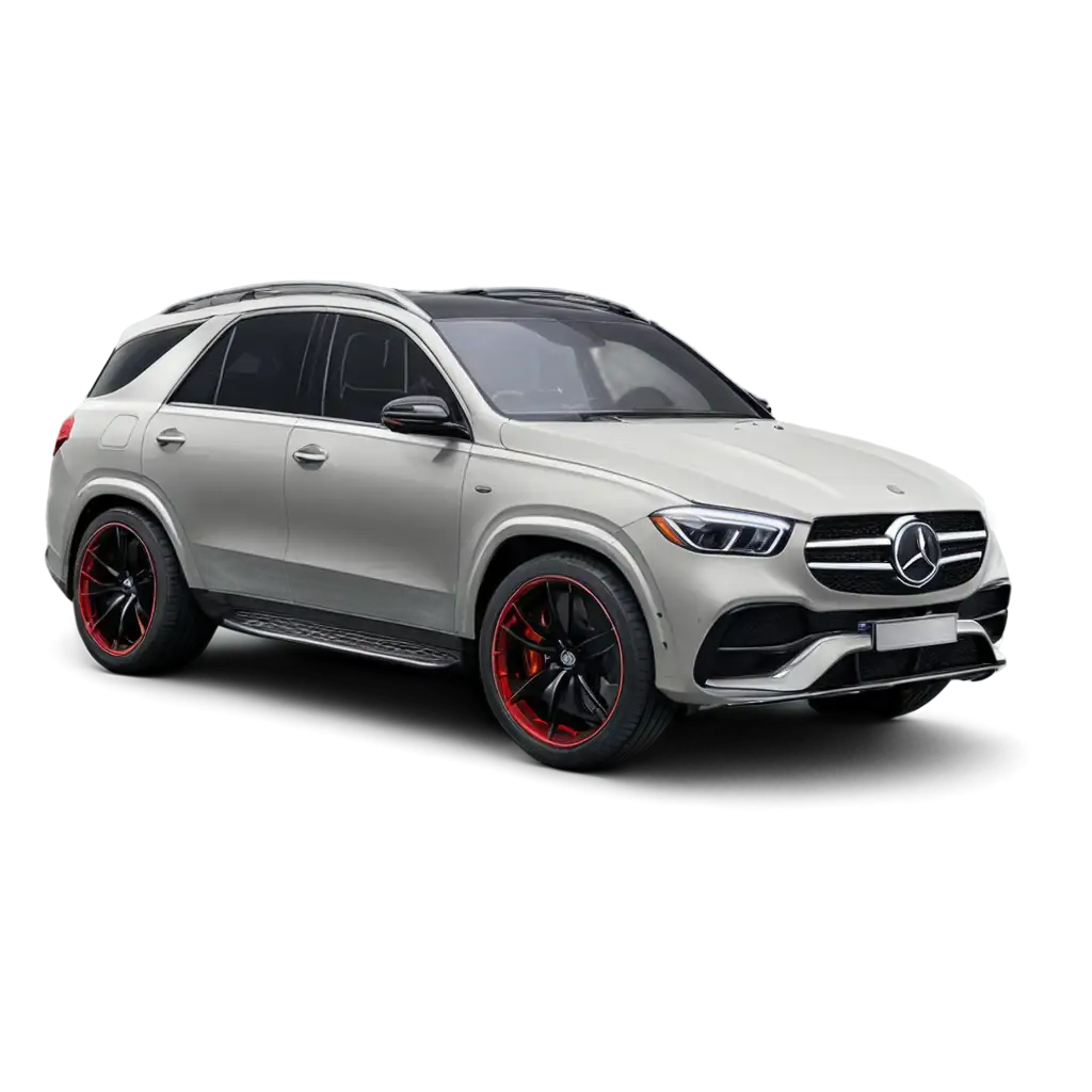 2023 Mercedes GLE AMG red with black wheels