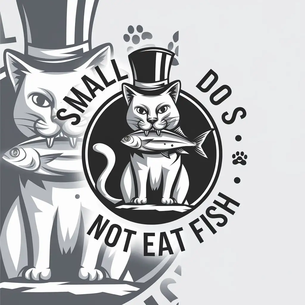 LOGO-Design-For-Small-Cat-Does-Not-Eat-Fish-Clever-Cat-Theme-for-Internet-Industry