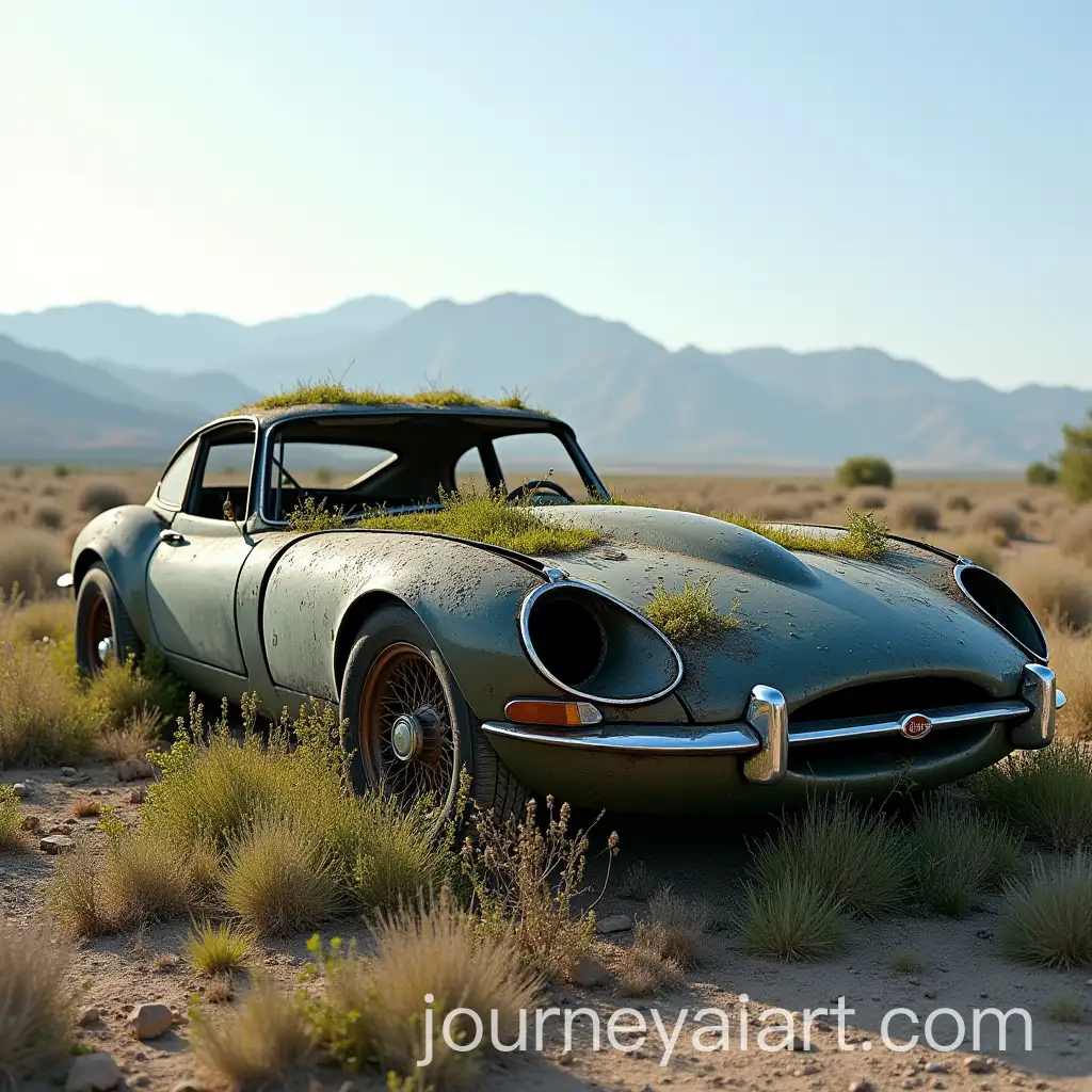 AI-Image-Prompt-ExpansionAbandoned-Sports-Car-with-Vegetation-Growing-on-It-in-Mountainous-Landscape