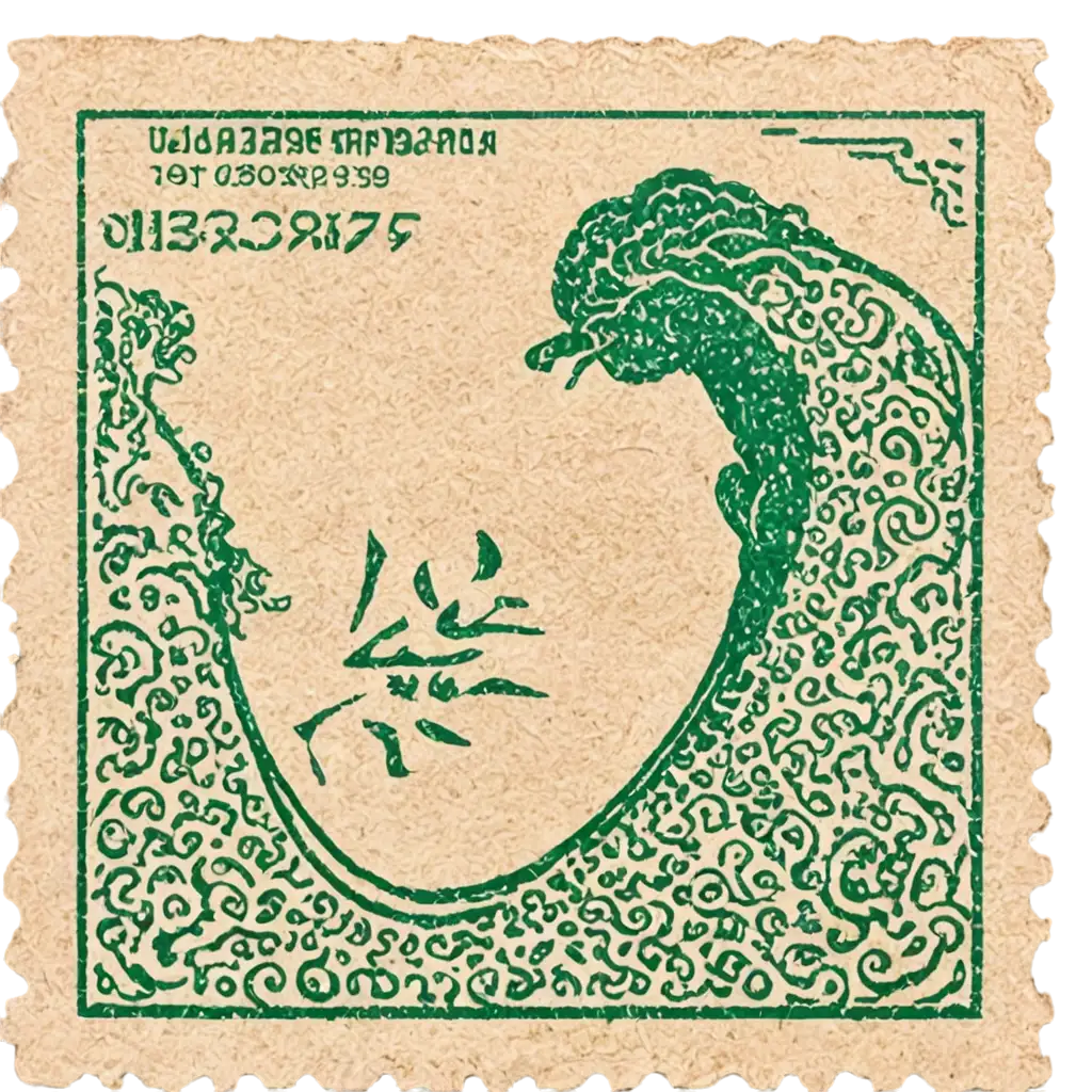 Japanese-Postcard-Stamp-PNG-Image-VintageInspired-Art-for-Digital-Projects