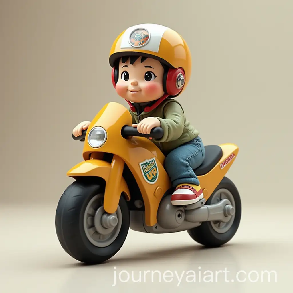 Colorful-Toy-Bike-on-a-White-Background