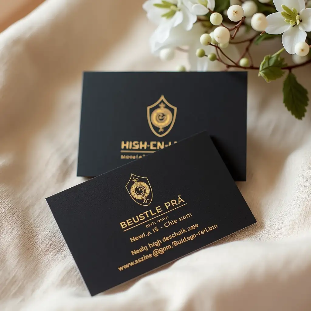 luxury business card for high end salon spa