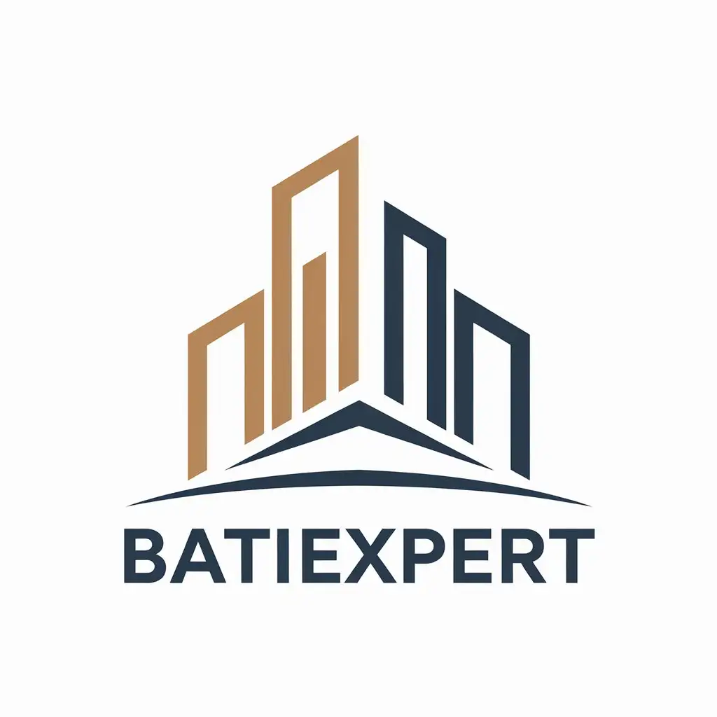 LOGO-Design-For-Batiexpert-Modern-Building-Icon-in-Construction-Industry