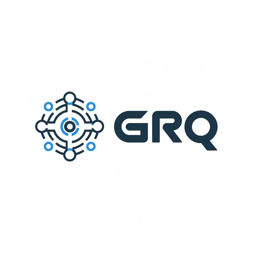 LOGO Design for GRQ Modern TechnologyInspired Symbol with Clear Background