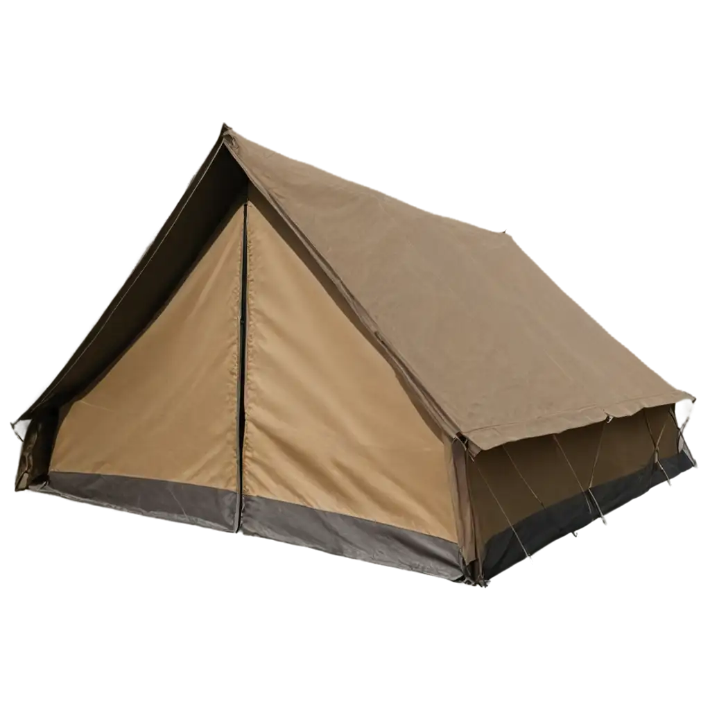 stay in , fancy and unique design, brown color house like tent for camping for visitors at eco tourism centre create png