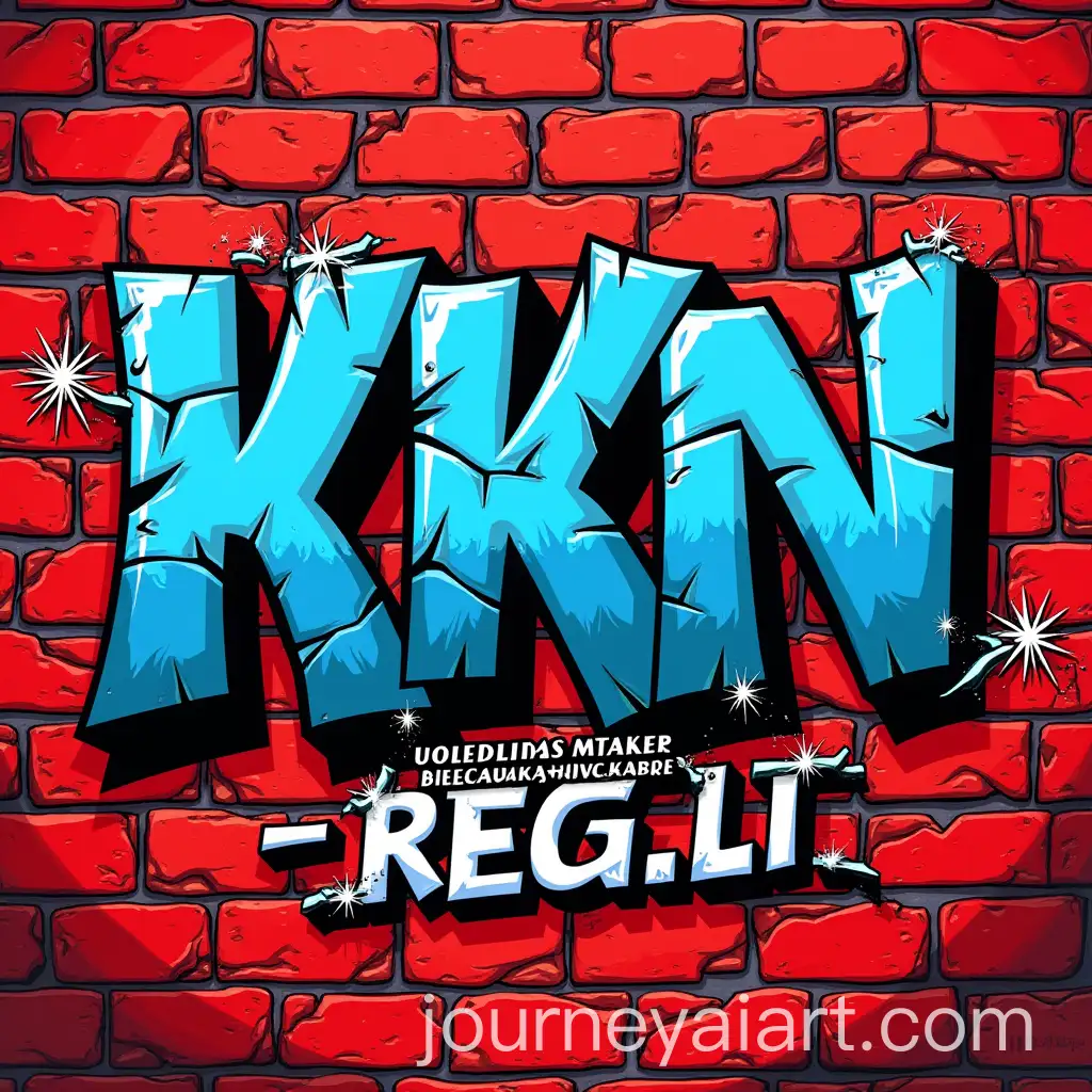 Graffiti-Art-Featuring-KKNREGLI-on-Cracked-Red-Brick-Wall