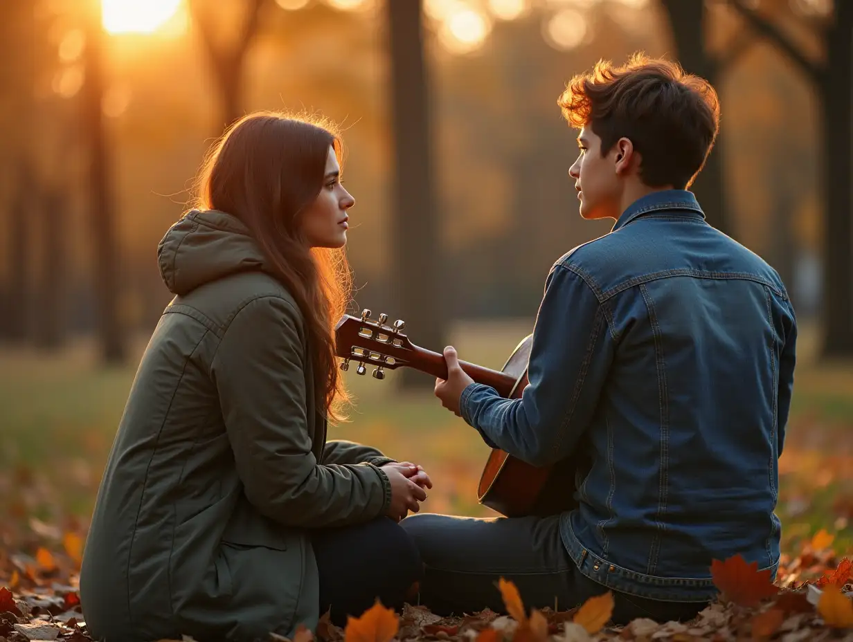 Maya was a struggling musician who played her guitar in a quiet park for strangers passing by. One breezy autumn evening, Liam stopped to listen. He was mesmerized by her voice, and when their eyes met, it was as if the world stopped spinning. Liam approached her shyly and dropped a note instead of money into her guitar case: ‘Your music feels like home.’nThey started meeting every evening—Maya played her guitar, and Liam listened, often sketching her while she played. Their connection grew with every shared melody and moment.