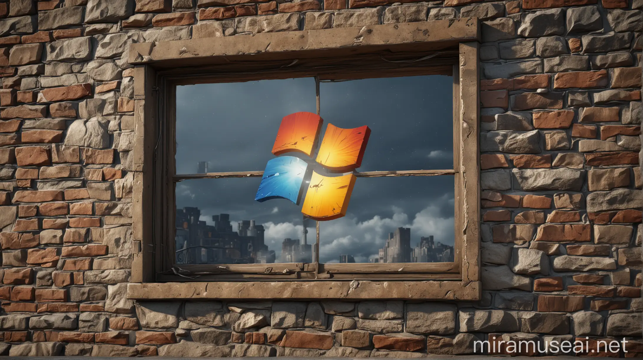 Windows OS Logo in Realistic 3D with Vibrant Unreal Engine 4K Detail