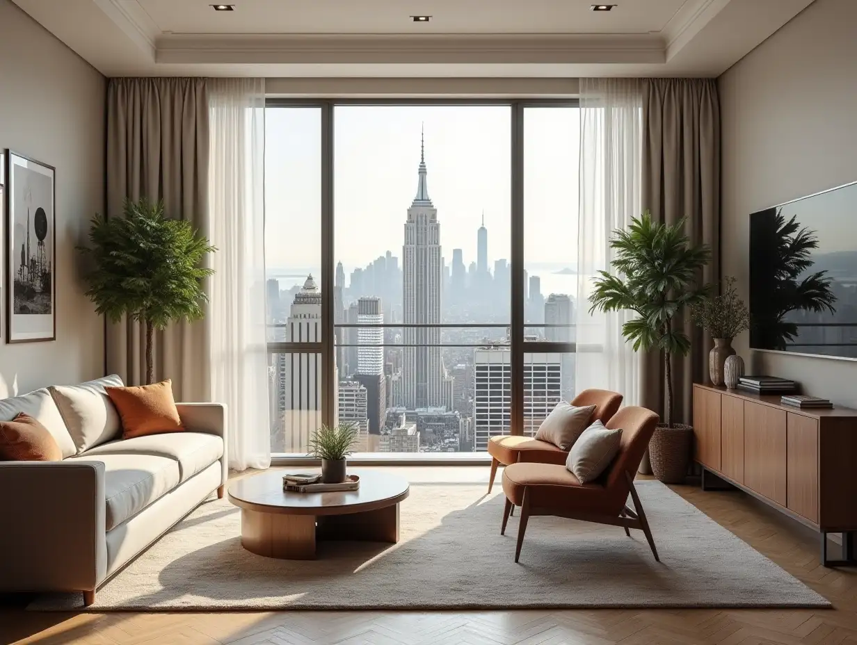 New York sitting room view