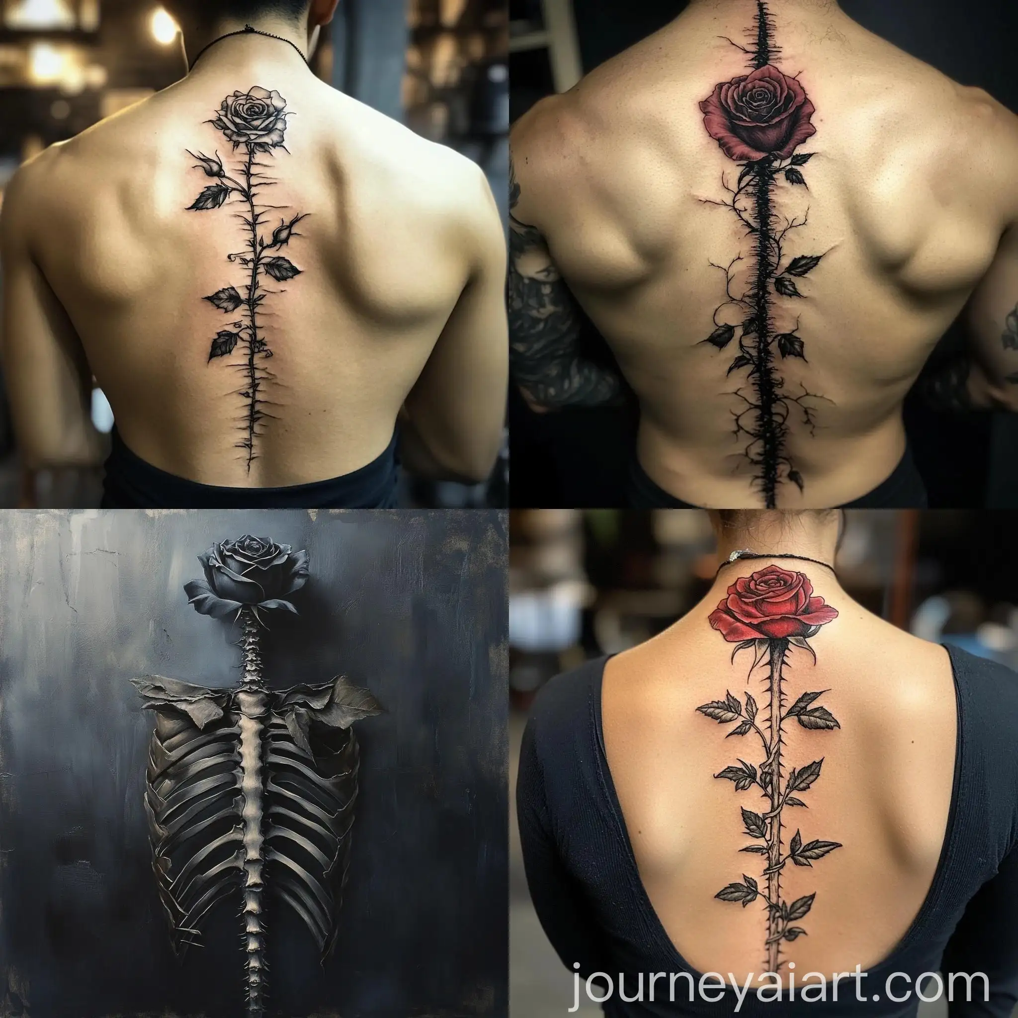 Dark-Spine-Rose-in-Abstract-Art-Style