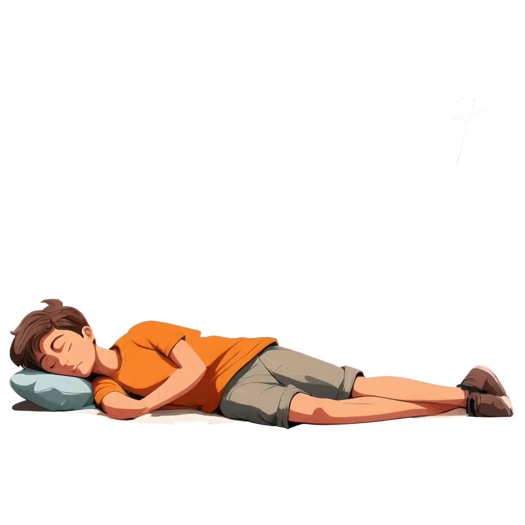 Vector-Illustration-PNG-Cartoon-Scene-of-a-Boy-Sleeping-on-the-Floor