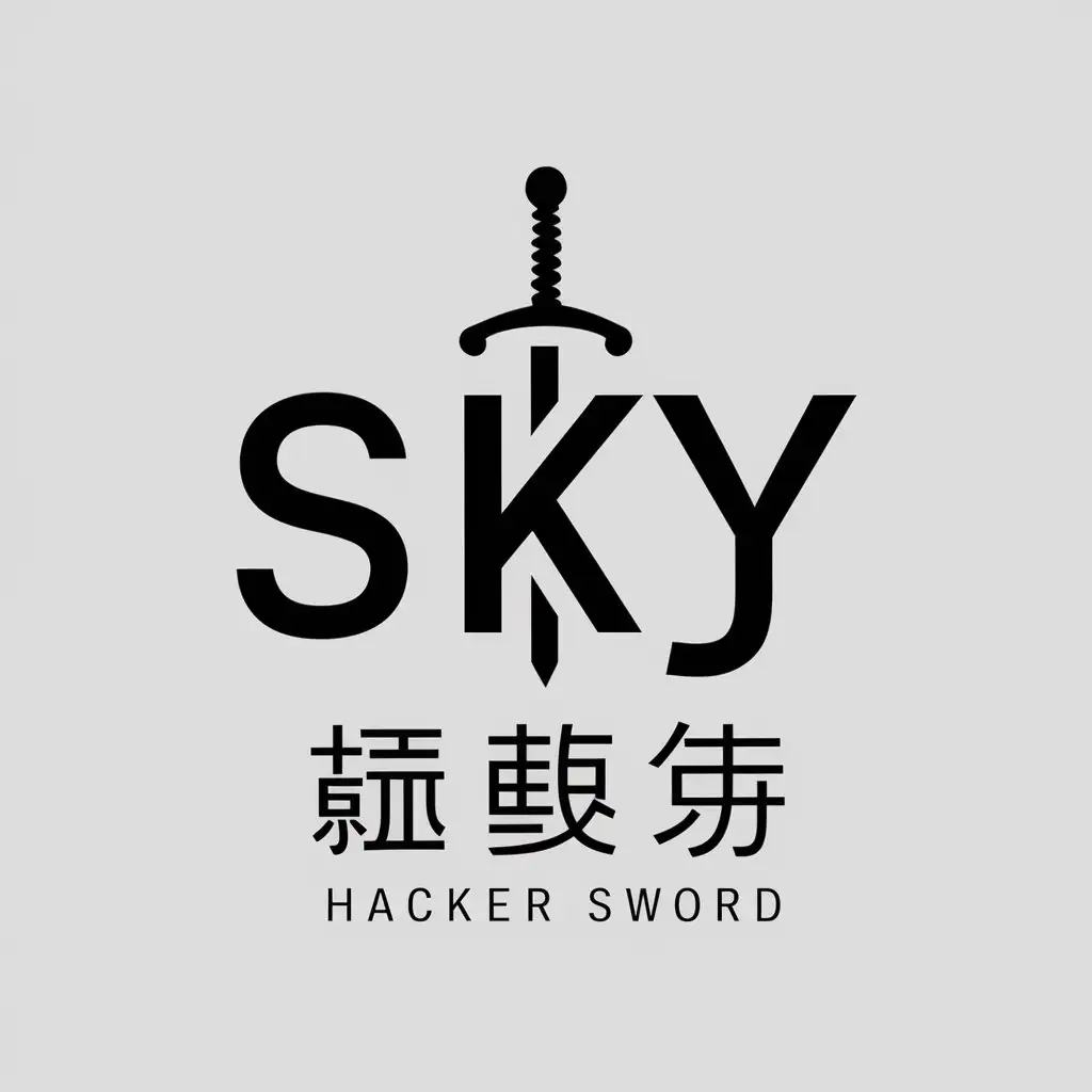 LOGO-Design-For-SKY-Hacker-Sword-Symbol-in-Technology-Industry