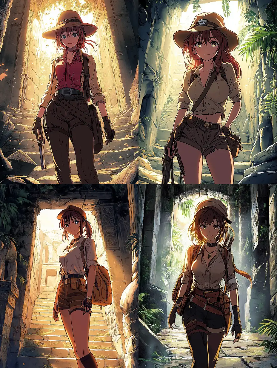1990s-Anime-Style-Female-Explorer-in-Ancient-Tomb