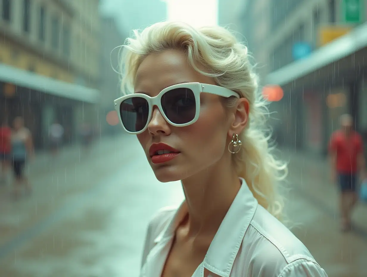 Sovietwave-Fashion-and-Pure-White-Sunglasses-in-Cinematic-Rainy-Stills-Inspired-by-Andy-Warhol