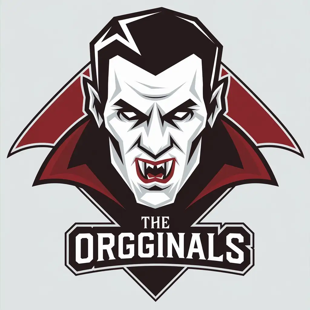 LOGO Design for The Originals Vampire with Fangs on Clear Background