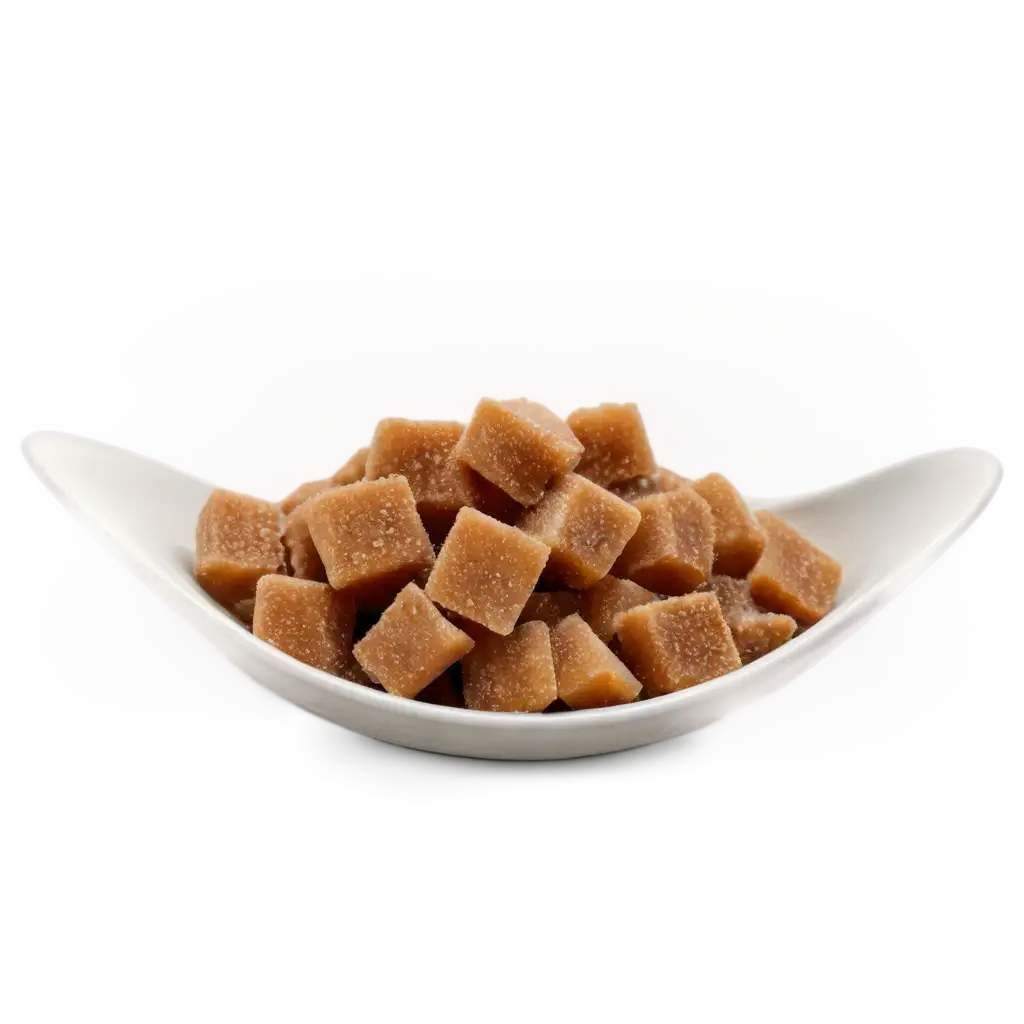 Organic-Brown-Sugar-Cubes-in-a-Bowl-PNG-HighQuality-Transparent-Image-for-Digital-Use