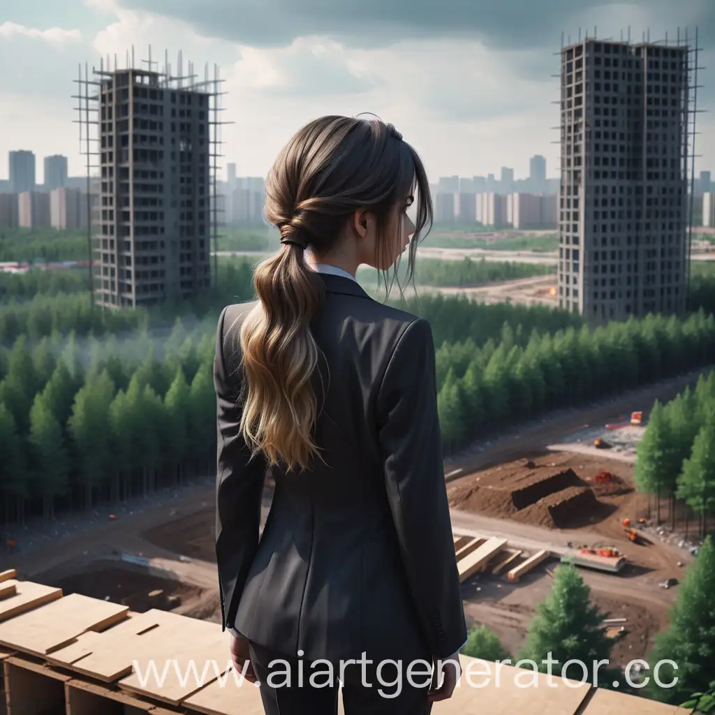 Young-Woman-in-Business-Attire-Contemplating-Urban-Development