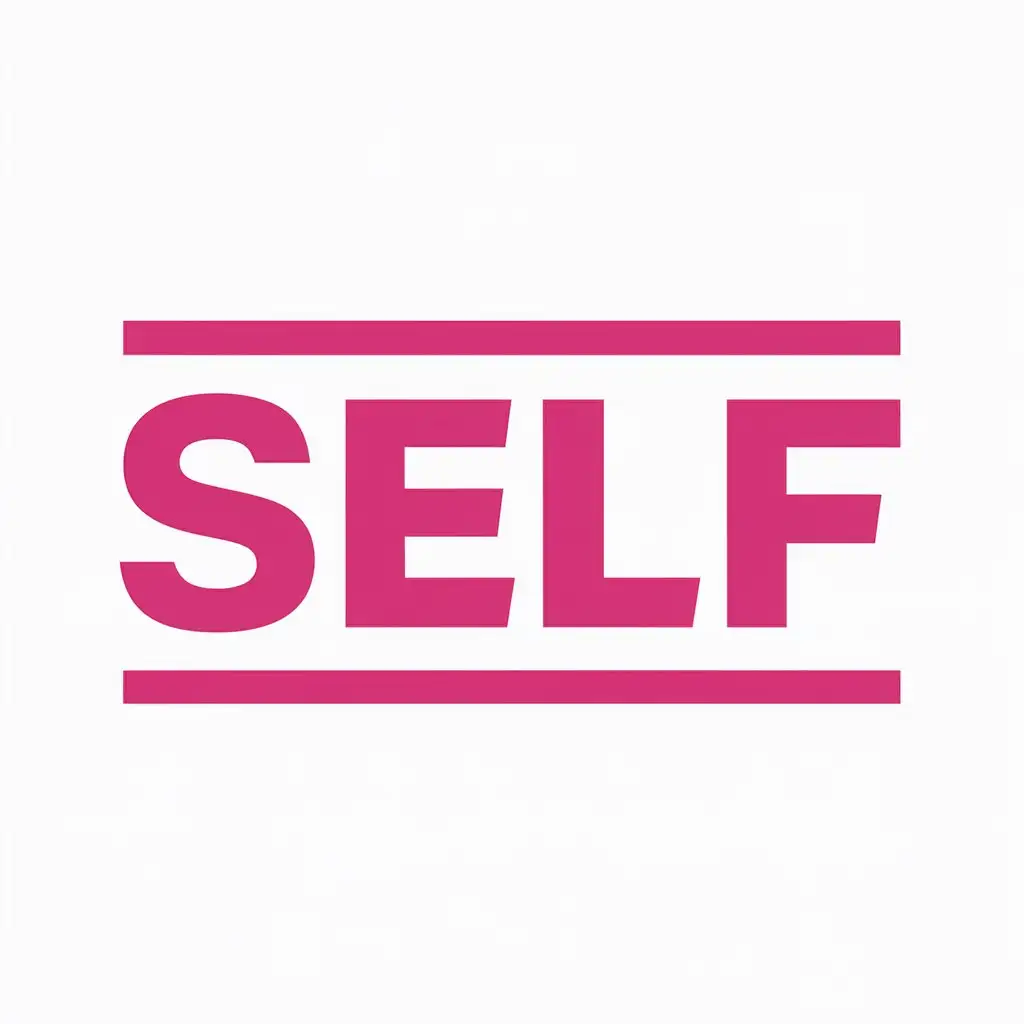 a vector logo design,with the text "Self", main symbol:Letters, pink,Moderate,be used in Sports Fitness industry,clear background