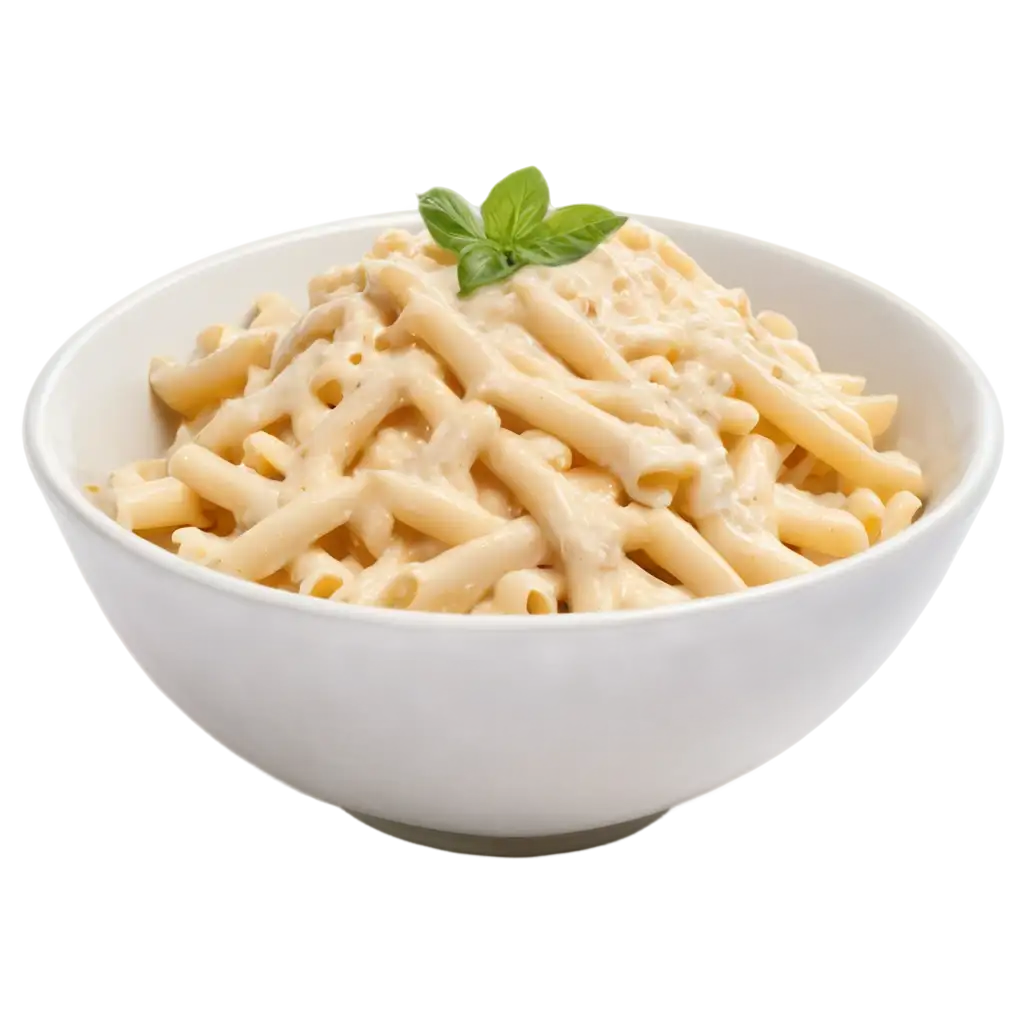 HighQuality-PNG-Image-of-White-Bowl-of-Alfredo-Pasta-for-Culinary-and-Food-Blogs