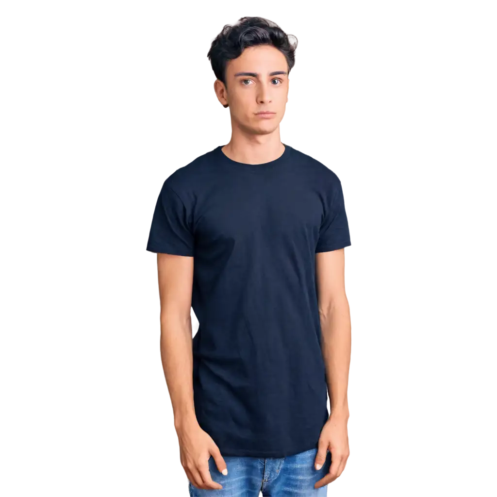 HighQuality-PNG-Image-of-a-Male-Model-in-Black-TShirt-AI-Art-Generation