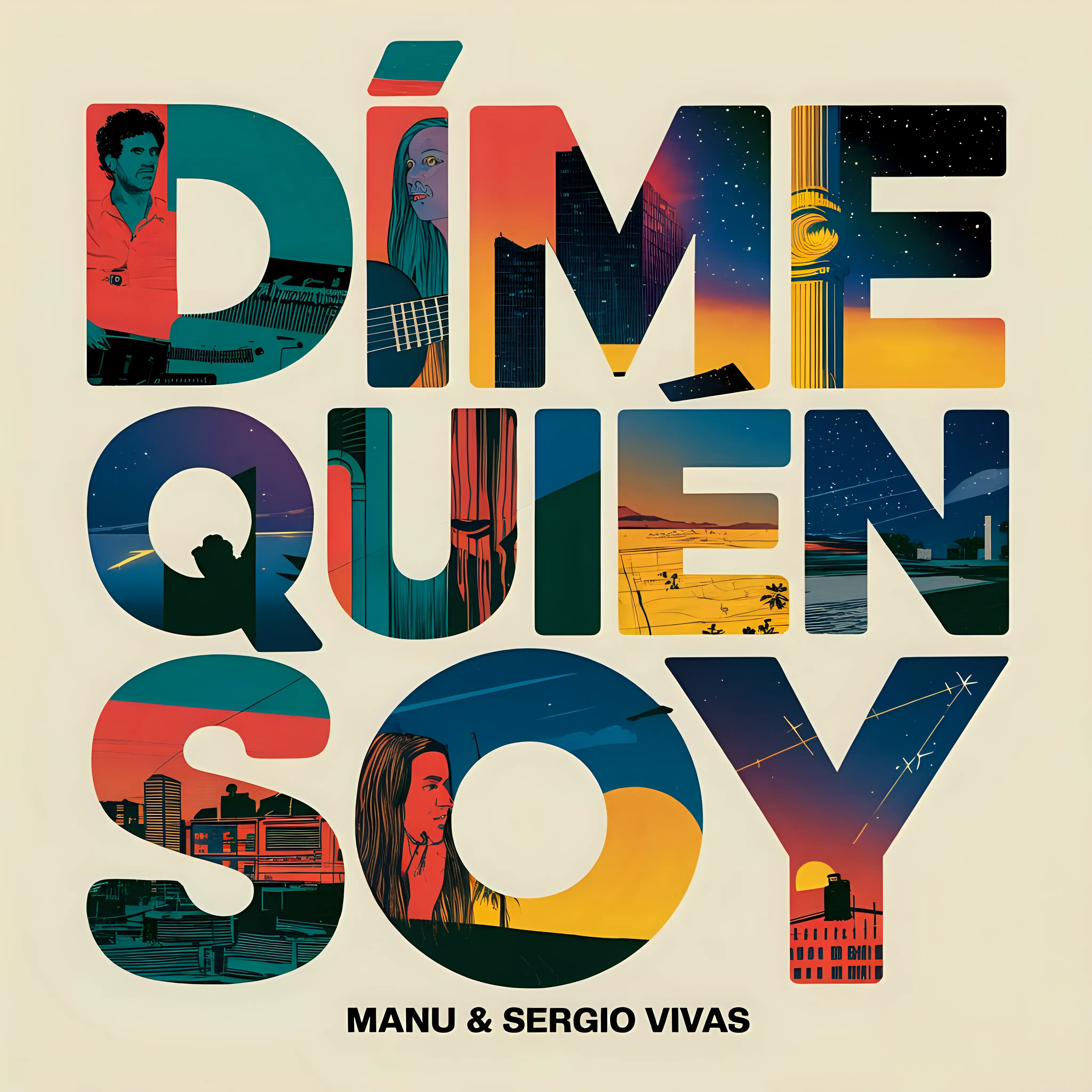 Collage Style Cover Art for Dime quin soy by Manu Sergio Vivas