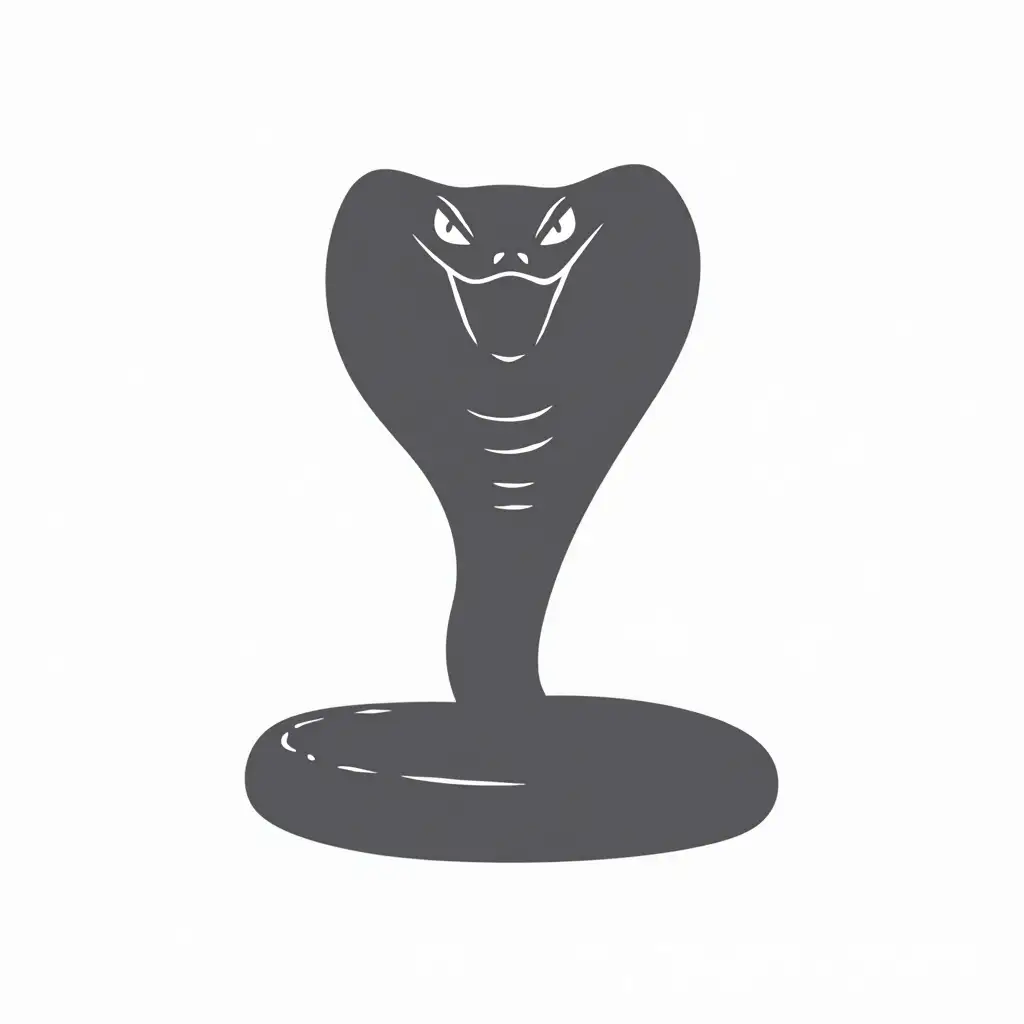 Silhouette-of-Cobra-Logo-Icon-Design-on-White-Background