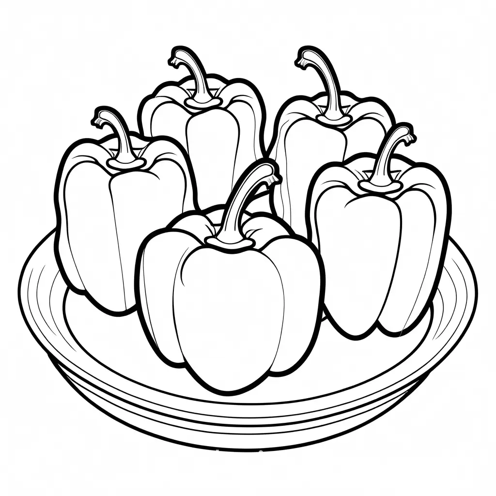 Chiles-en-Nogada-Coloring-Page-with-Simple-Line-Art-and-White-Background