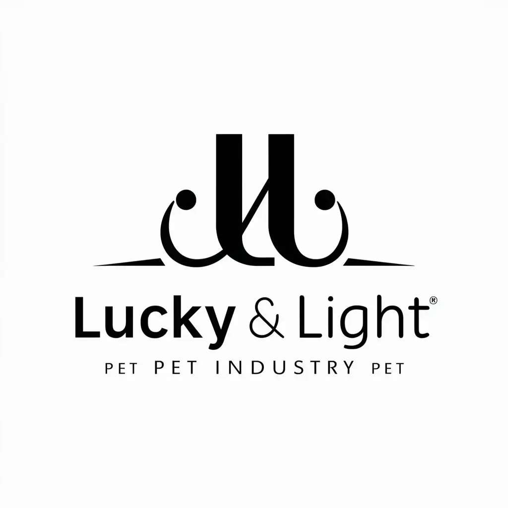 LOGO Design for Lucky Light Vector with LL Symbol for Animal and Pet Industry